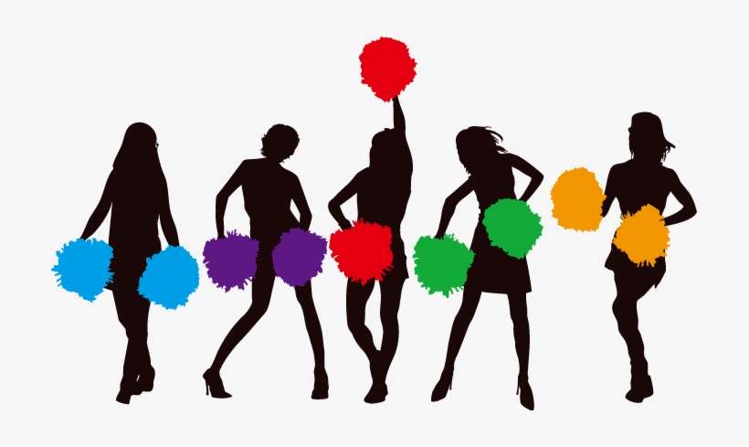 Cheerleading Cartoon Pom Pom Clip Art - Cheerleaders Png, transparent png download
