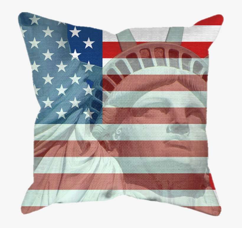 Statue Of Liberty American Flag Pillowcase - Sales, transparent png download