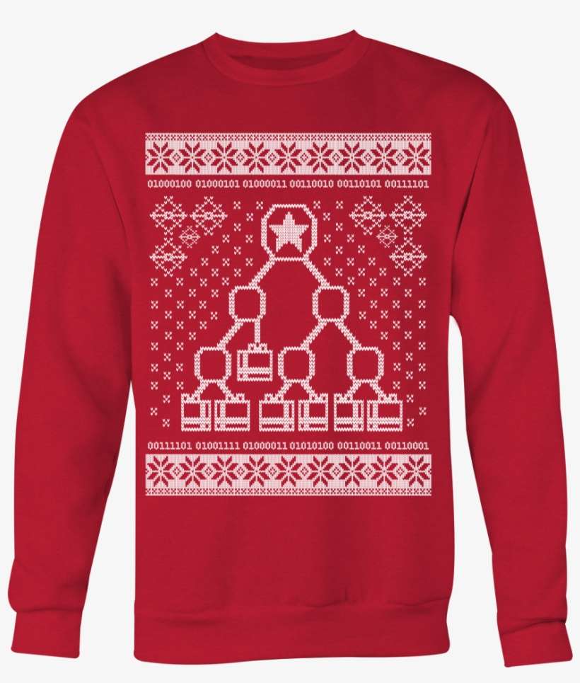 Binary Christmas Tree Ugly Sweater - Binary Tree Christmas Sweater, transparent png download