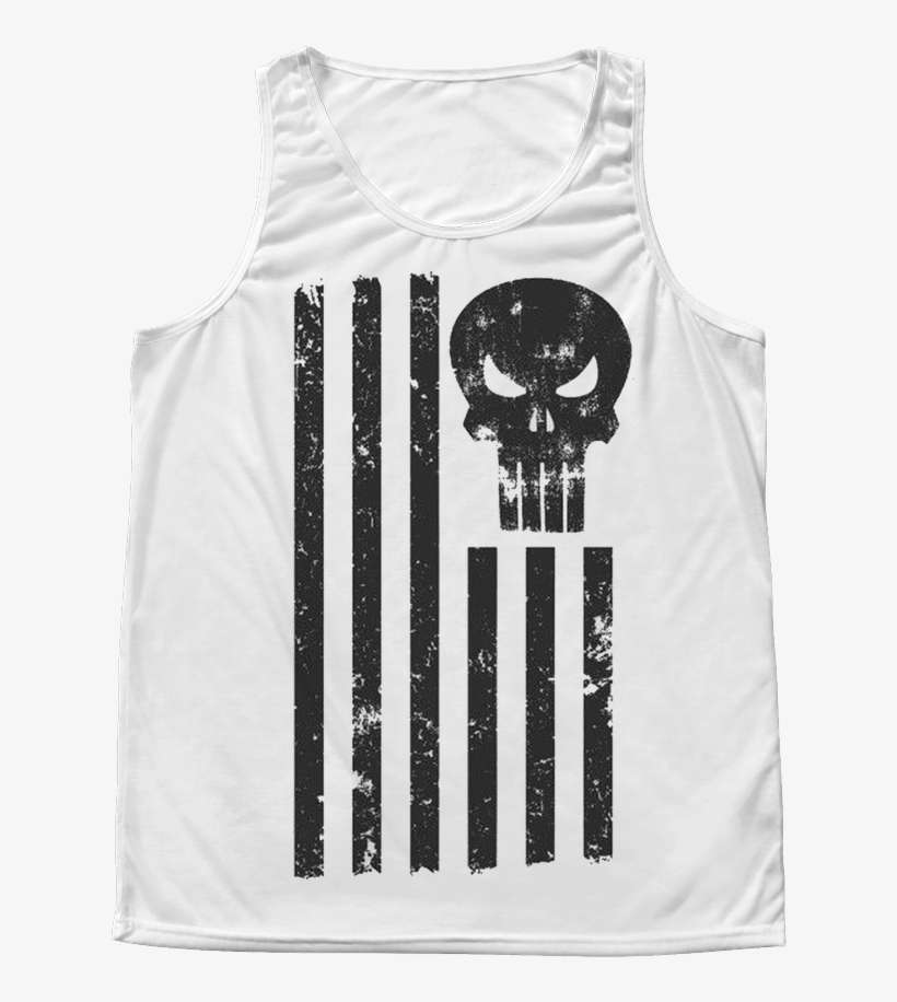 American Flag Punisher Tank - Active Tank, transparent png download