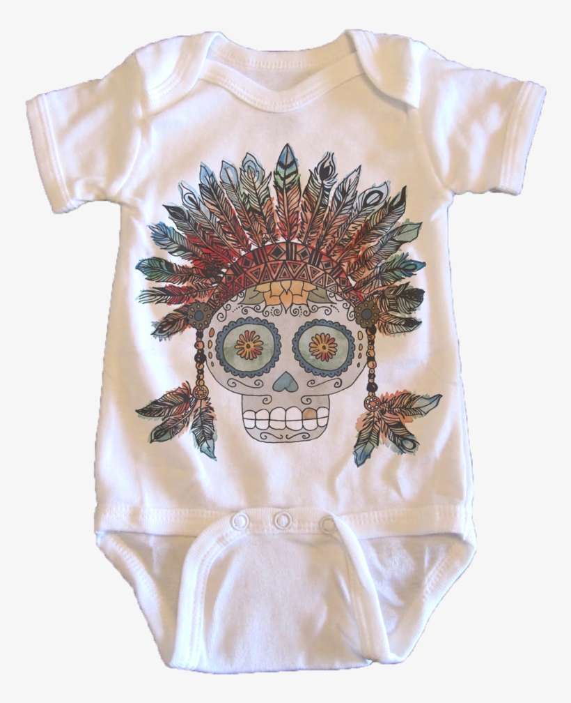 Dia De Los Muertos Skull - Onesie, transparent png download