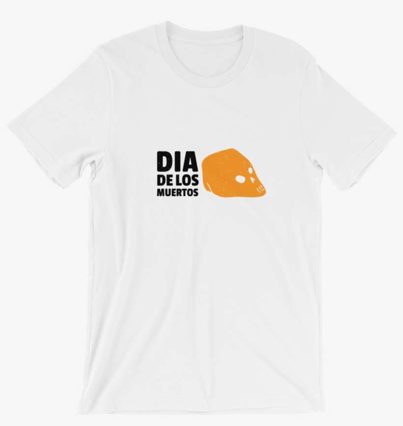 Orange Skull Dia De Los Muertos Short Sleeve Unisex - Flan, transparent png download