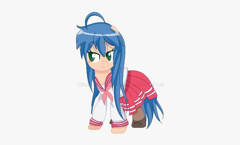 Semperfelicem, Cute, Izumi Konata, Lucky Star, Ponified, - Filename, transparent png download