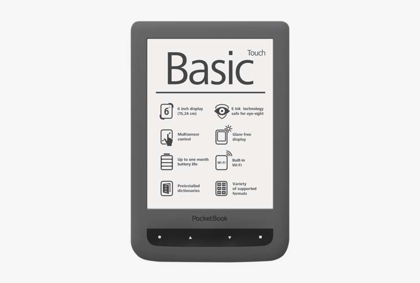 Pocketbook Basic Touch Uses A Modern User Interface - Pocketbook Basic Touch, transparent png download