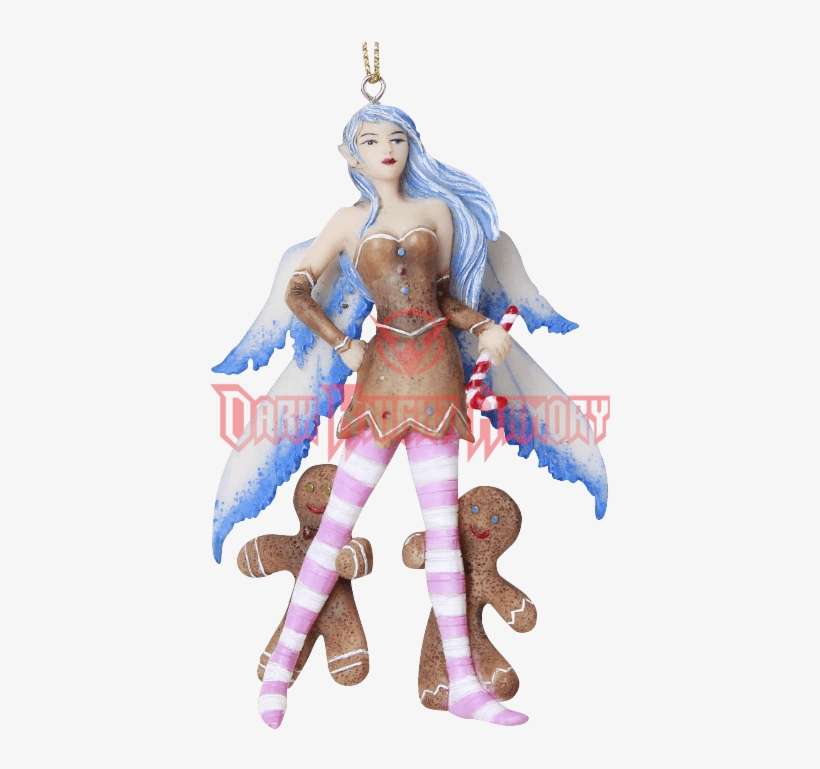 Gingerbread Fairy Hanging Ornament - Blue Gingerbread Fairy Ornament, transparent png download