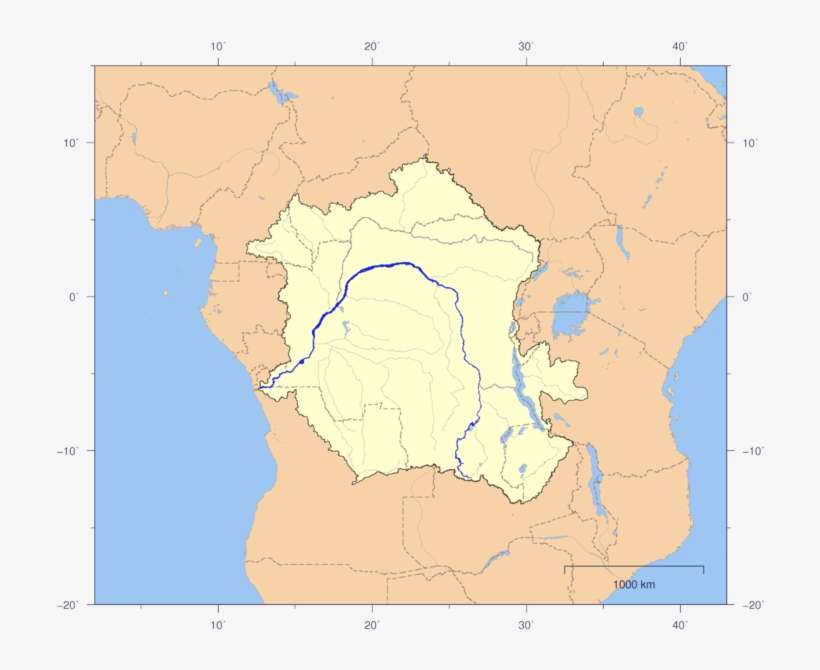 Congolualaba Watershed Plain Political - Bassin Du Congo Carte, transparent png download
