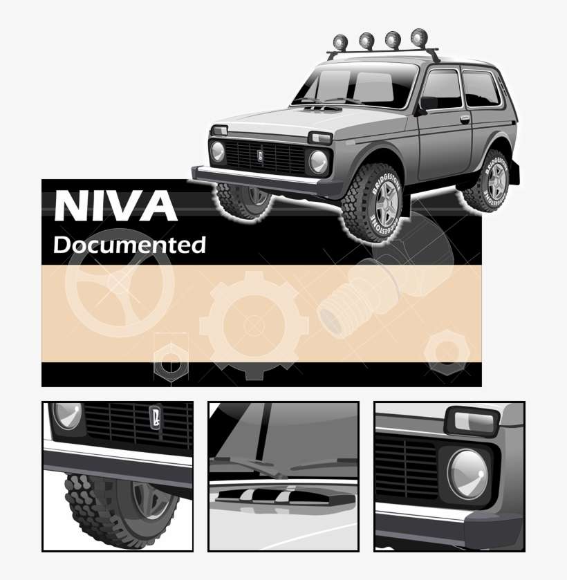 Niva 4x4, Vector Illustration For Ecatalogue, Car - Lada Niva Vector, transparent png download