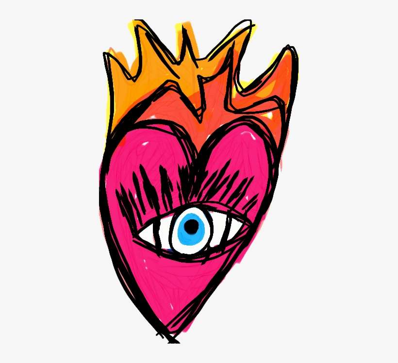 Flaming Heart By James Broussard - Heart, transparent png download