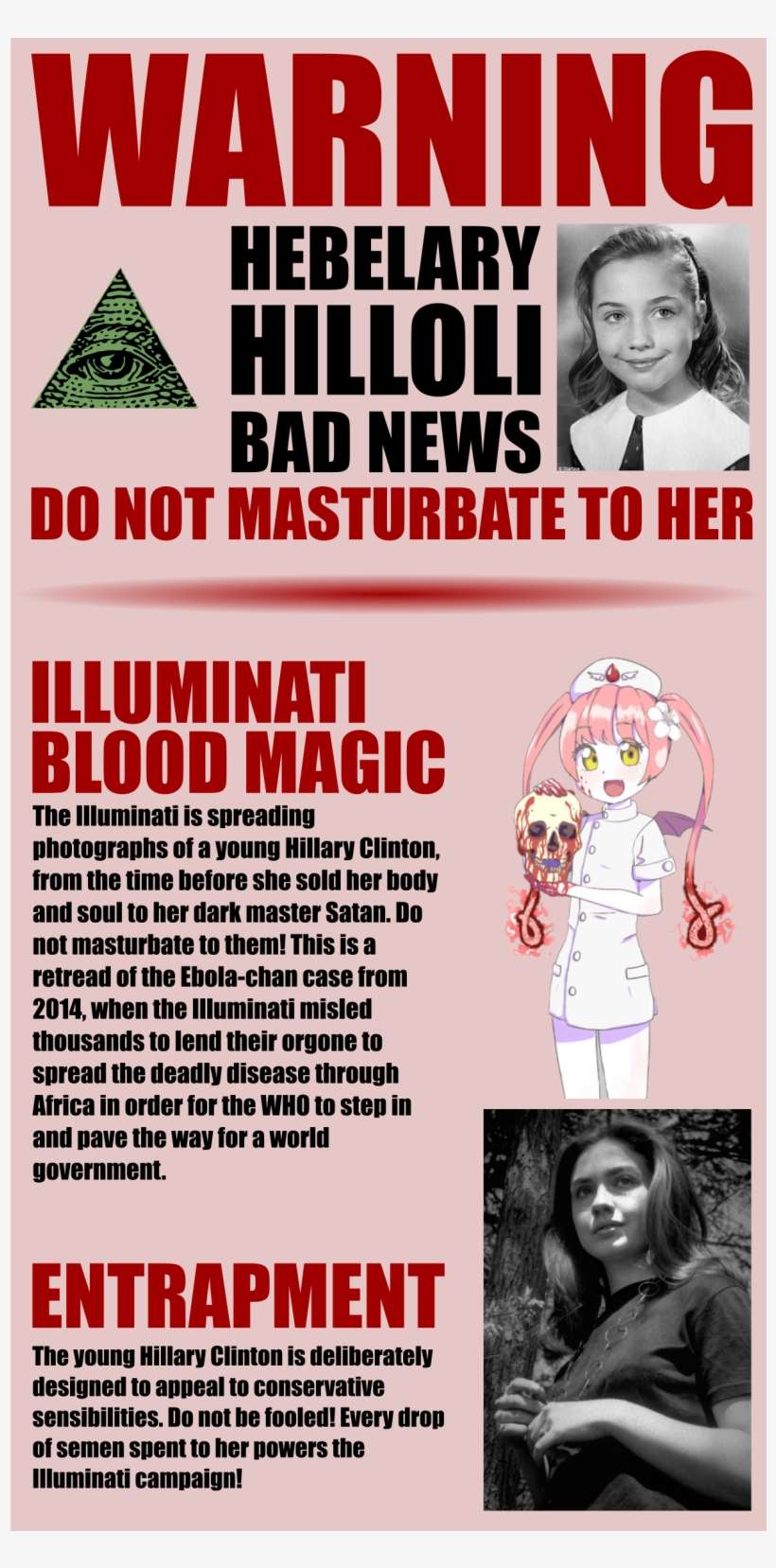 Hebelary Hilloli Bad Newska Do Not Masturbate To Her - Hilloli Clinton, transparent png download