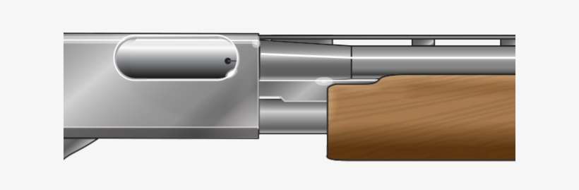 Drawn Shotgun Pump Action Shotgun - Rifle, transparent png download