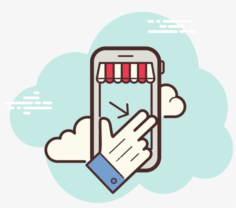 Mobile Shop Swipe Icon - Icon, transparent png download