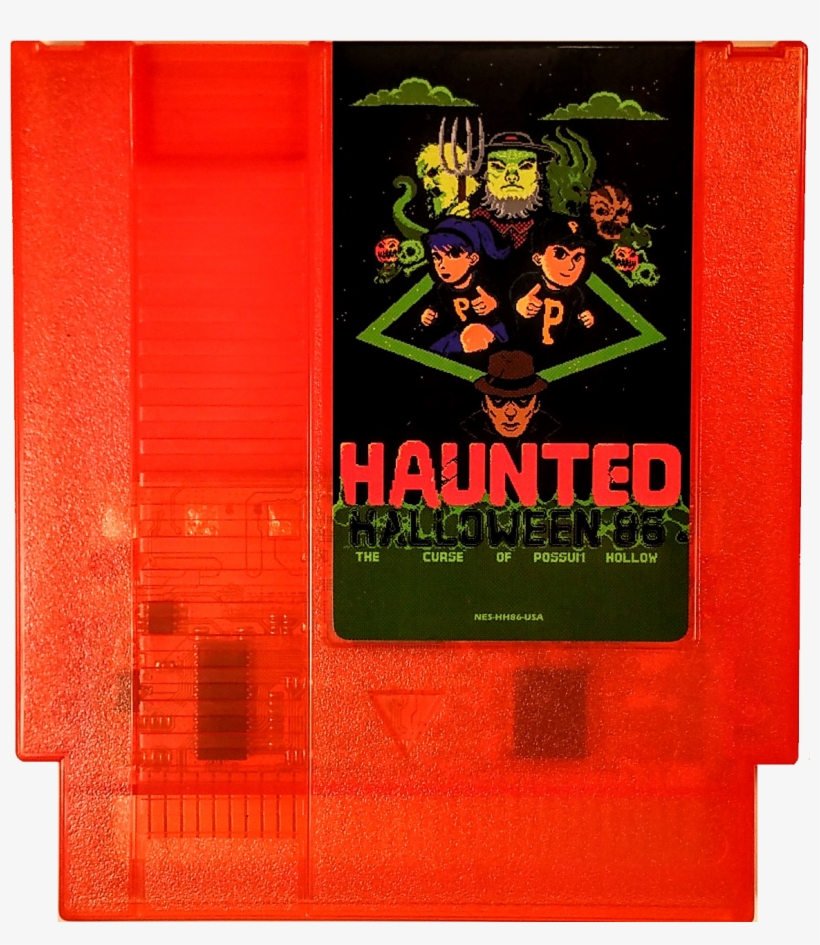 Halloween '86 Nes Game (pumpkin Orange Cartridge Only) - Haunted Halloween 85 Green Cartridge, transparent png download