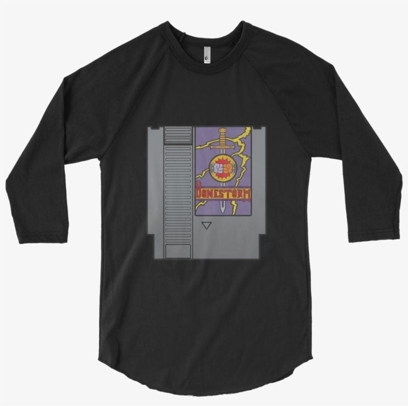 Bonestorm Nes Cartridge Simpsons Unisex 3/4 Baseball - Radiology Logos For T Shirts, transparent png download