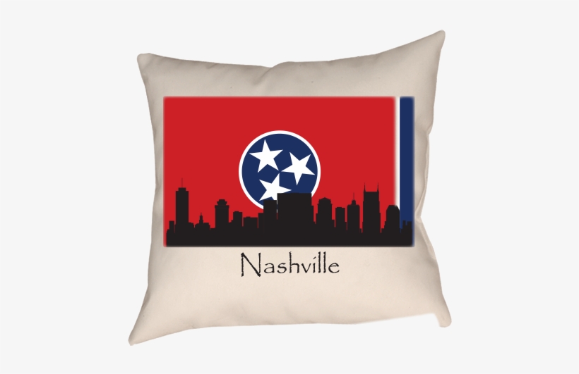Nashville Skyline Double-sided Throw Pillow - Tennessee State Flag, transparent png download