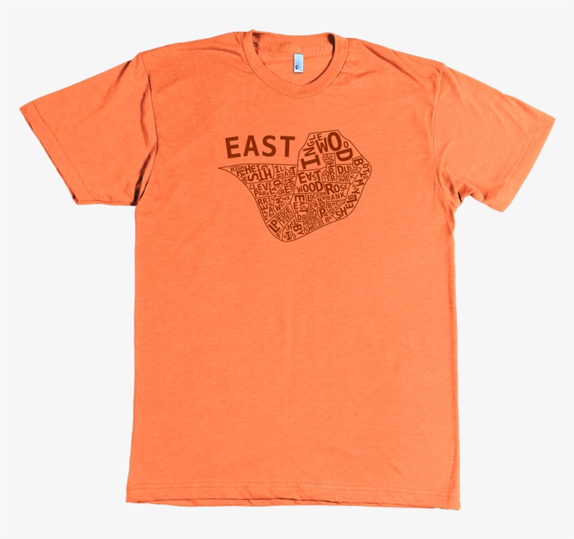 East Nashville Hood Tee - Orange Heather T Shirt, transparent png download