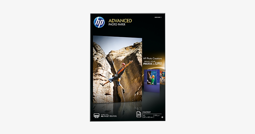 Hp Advanced Glossy Photo Paper-20 Sht/a3/297 X 420 - Hp Advanced Photo Paper Photo Paper - 20 Sheet(s), transparent png download