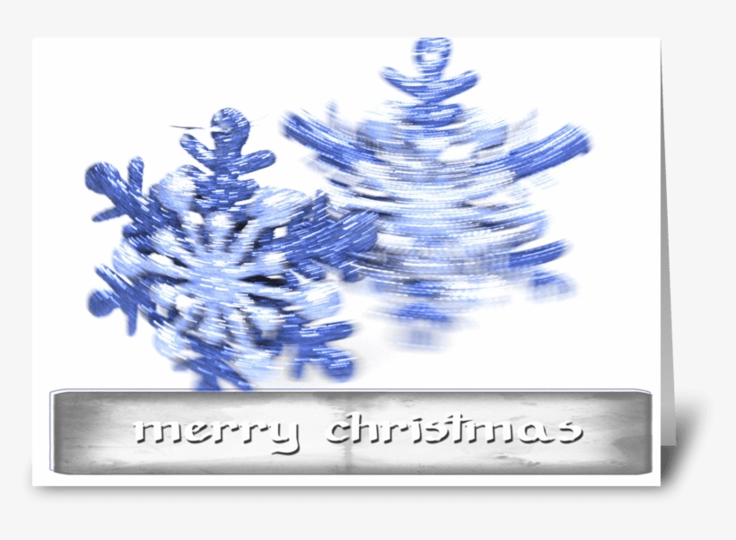 Merry Christmas With Blue Ornament Greeting Card - Christmas Decoration, transparent png download