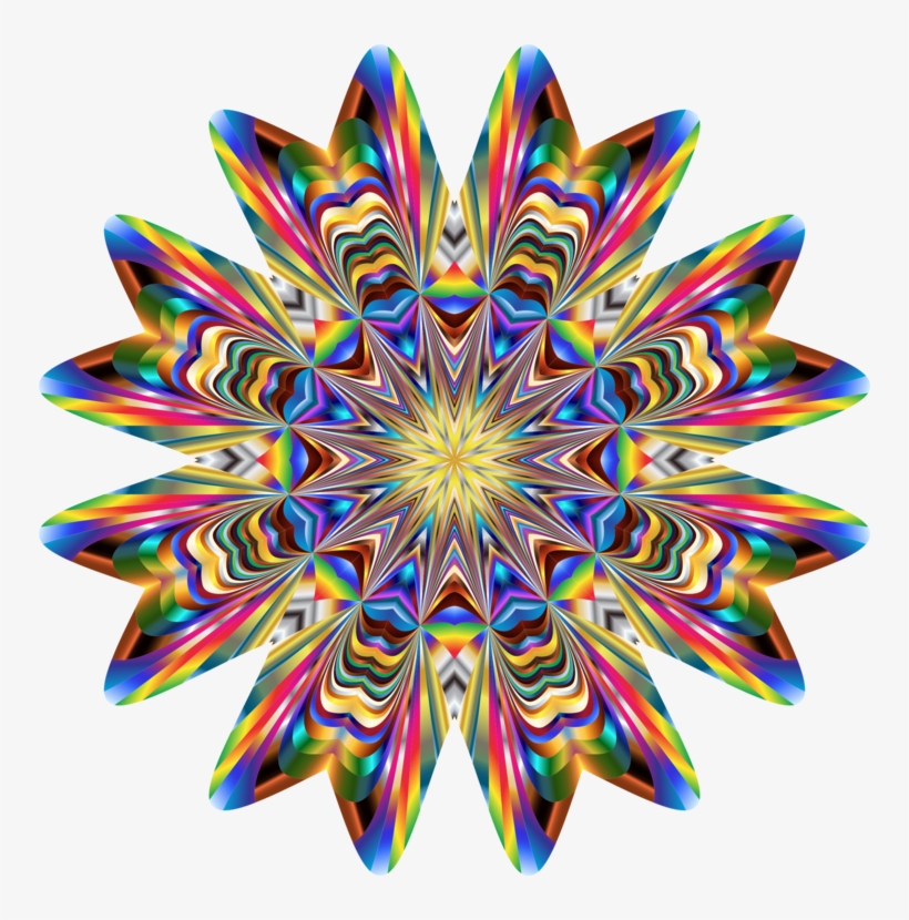Kaleidoscope Ornament Blue Motif Color - Ρολογια Τοιχου Με Στρασ, transparent png download