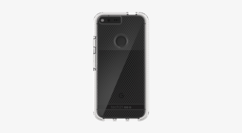 Back - Tech21 Evo Check Cover For Google Pixel - Clear/white, transparent png download