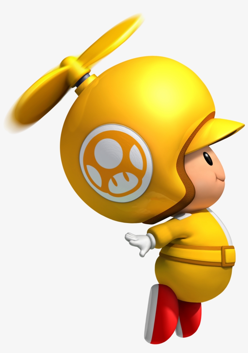 Download Propeller Yellow Toad New Super Mario Bros Wii Transparent