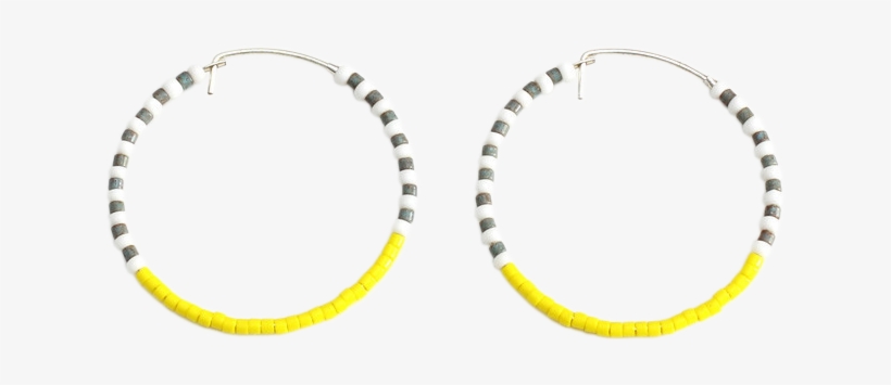 Sidai Yellow Zebra Hoop Earring - Borda Em Formato De Circulo, transparent png download