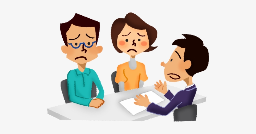 Royalty Free Stock Worried Having Consultation Free - Dibujo De Papa Preocupado, transparent png download