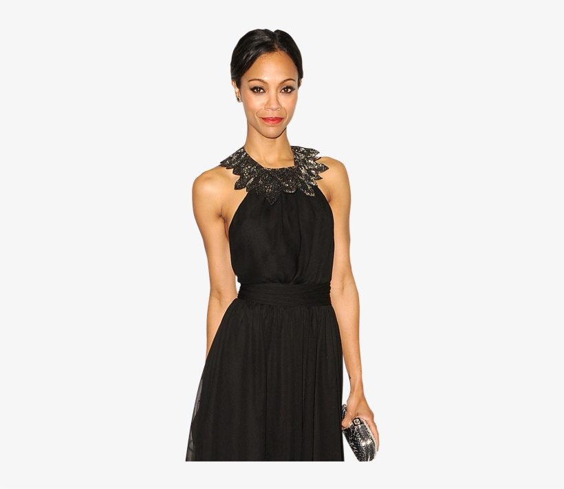 Zoe Saldana Png - Little Black Dress, transparent png download