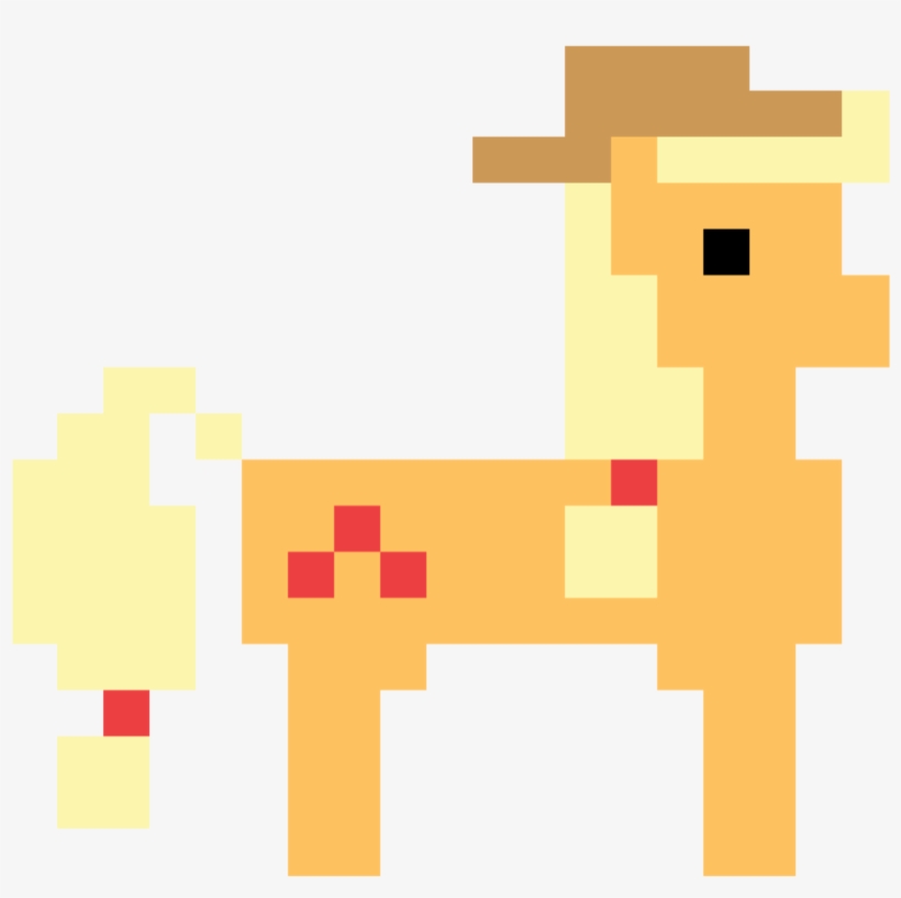 Applejack 8bit - 8 Bit Rainbow Dash, transparent png download
