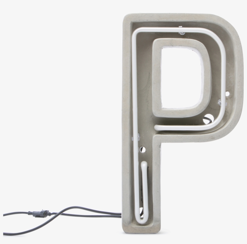 Alphacrete, Concrete Neon Light P-0 - Néon Alphacrete Table Lamp ...