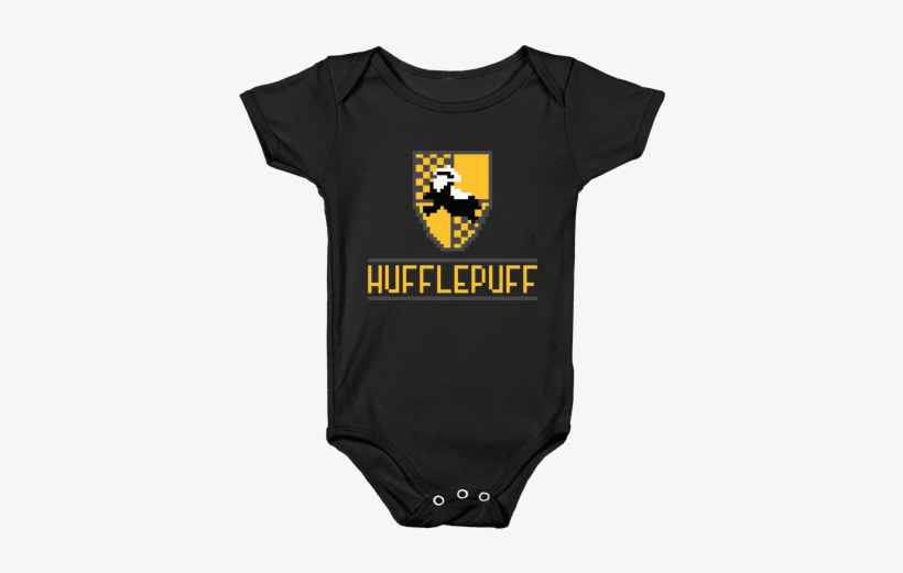 8 Bit Hufflepuff Baby Onesy - Infant Bodysuit, transparent png download