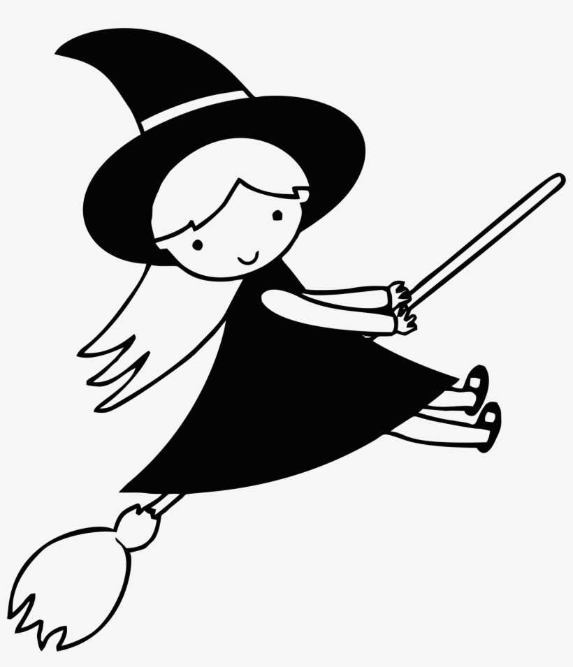 Big Image - Witch Flying, transparent png download