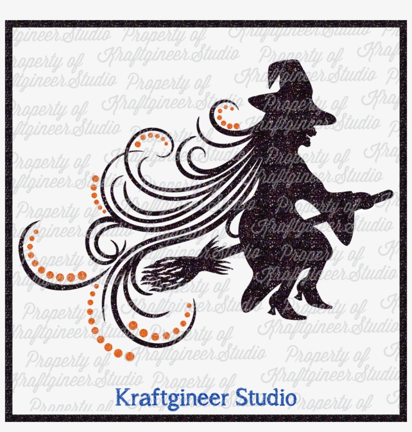 Swirly Flying Witch - Flying Witch, transparent png download