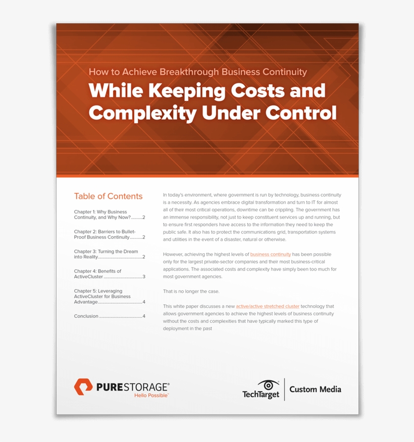 This White Paper Discusses A New Active/active Stretched - Pure Storage, transparent png download
