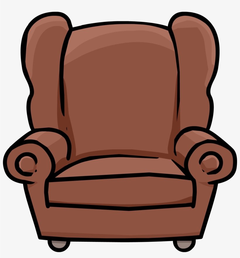 Arm Chair - Png - Club Penguin Brown Couch, transparent png download