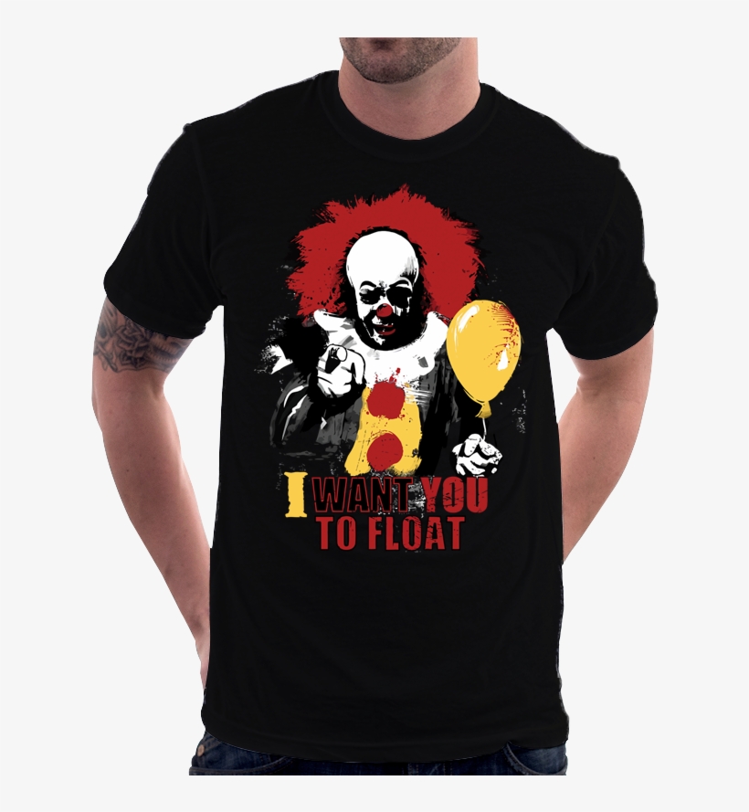 Camiseta Stephen King It Pennywise Terror Cult Movie - Want You To Float, transparent png download