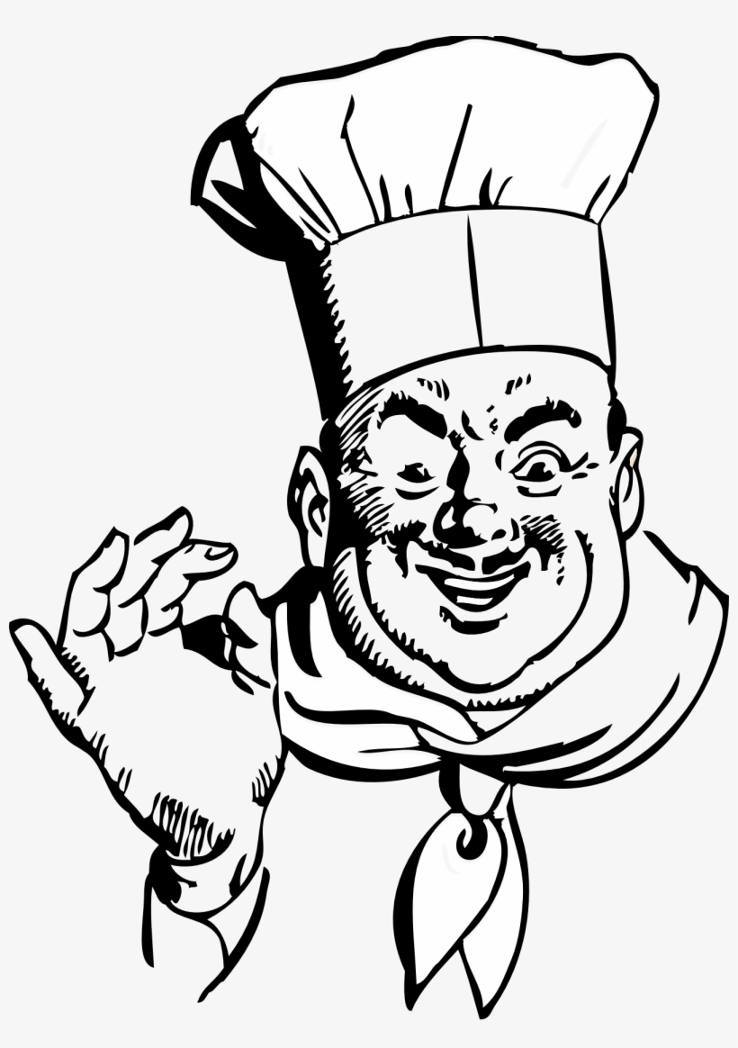Chef Clipart Black And White, transparent png download