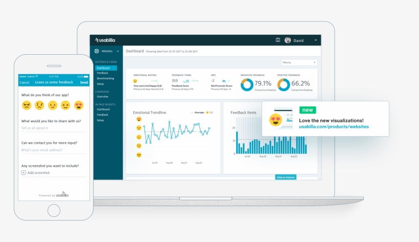 Usabilla Dashboard, transparent png download