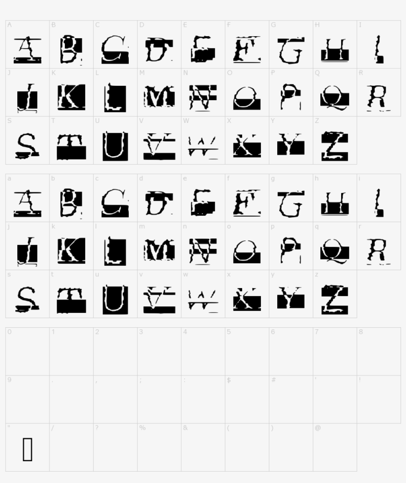 Glitch Font - Police D Écriture Glitch, transparent png download