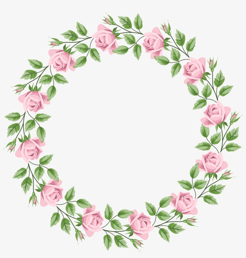 Pink Rose Border Frame Transpa Png Clip Art Gallery, transparent png download