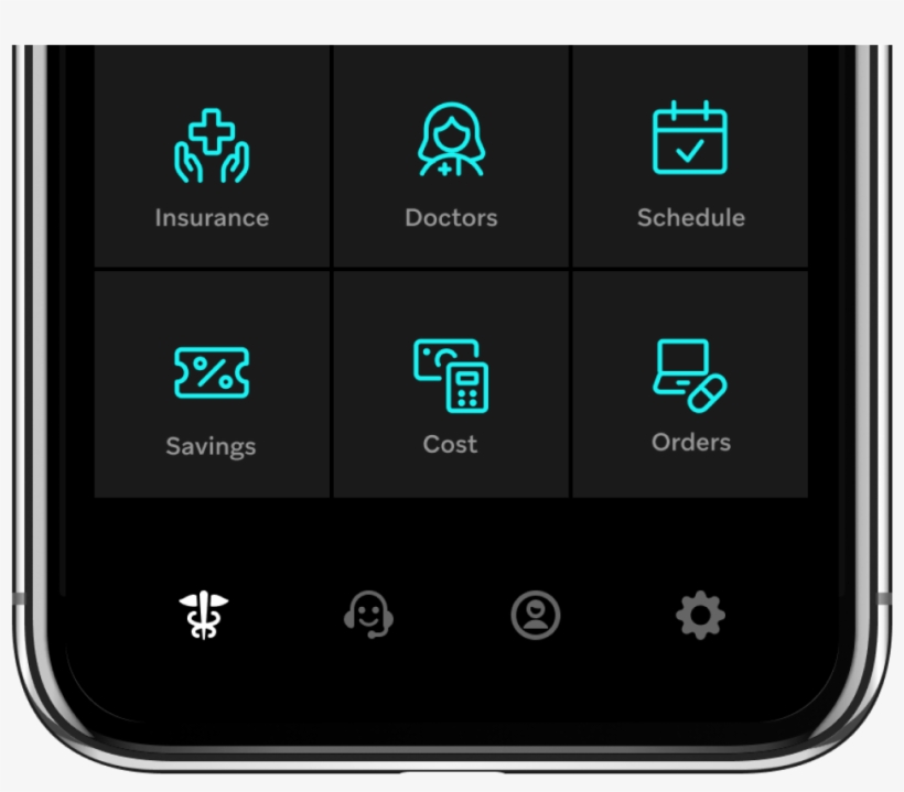 Cropped Iphone With Icons Showing - Iphone, transparent png download