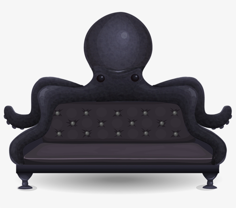 Related Cliparts - Octopus Couch, transparent png download