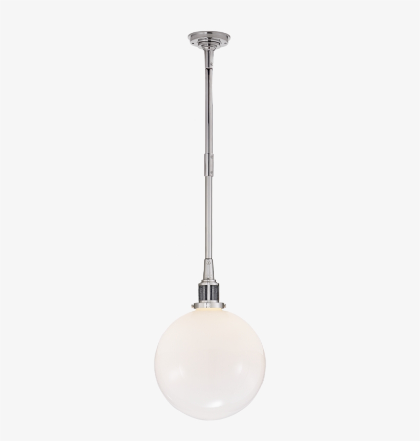 Mccarren Small Globe Pendant In Polished Nickel - Ceiling, transparent png download