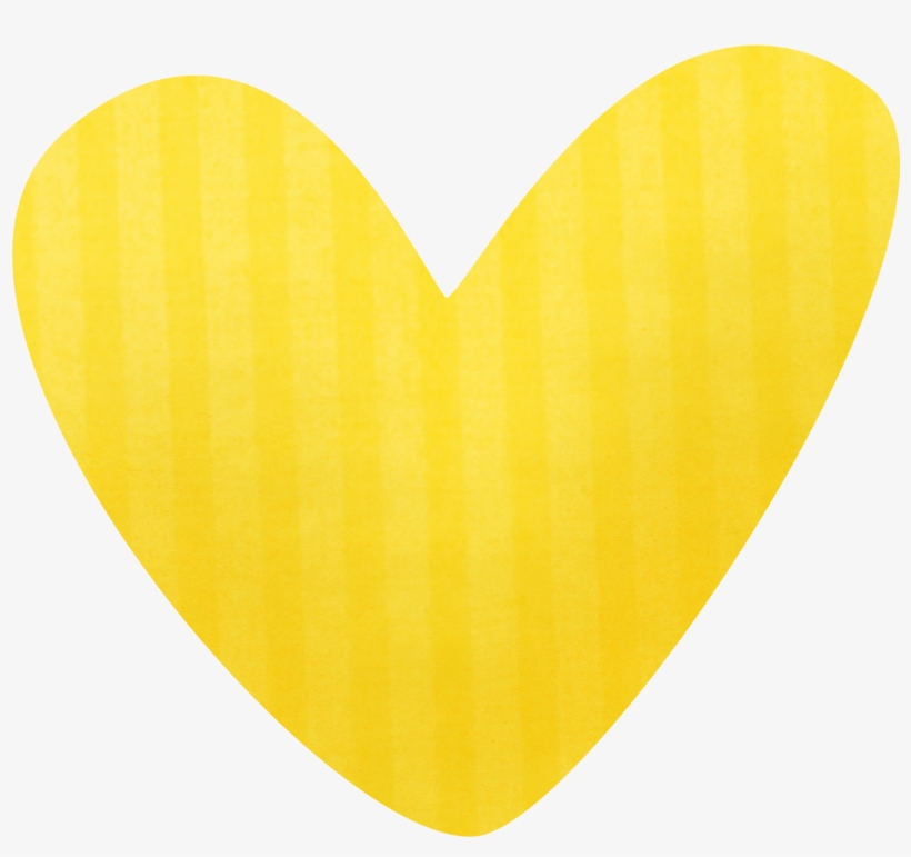 Blue Stripped Heart Clipart Yellow Stripped Heart Clipart - Clip Art, transparent png download