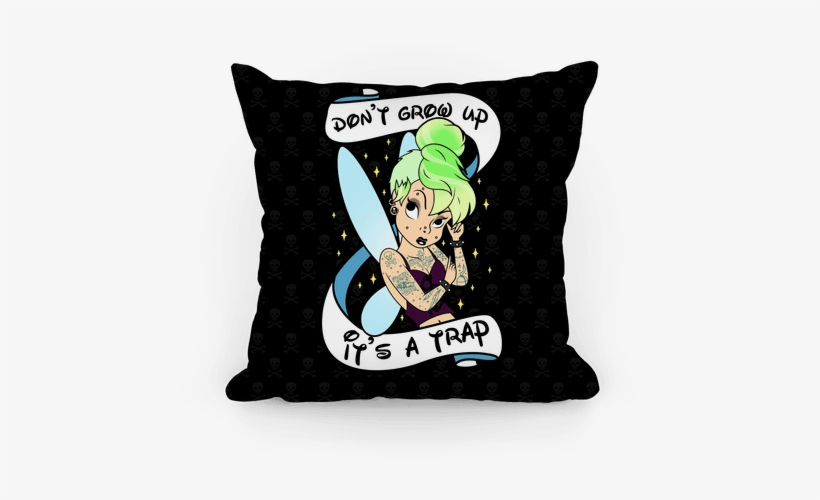 Punk Tinkerbell Pillow Pillow - She's Beauty She's Grace She Ll Punch You In The Face, transparent png download