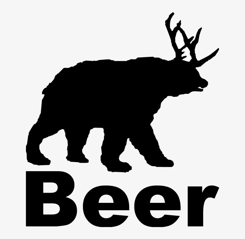 Bear Deer = Beer - Rear Slide Cover Plate Silver For Glock Models 17 17l, transparent png download