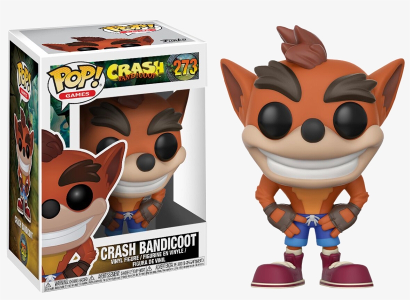 Crash Bandicoot Crash Bandicoot Flocked Funko Pop Vinyl - Funko Pop Crash Bandicoot, transparent png download