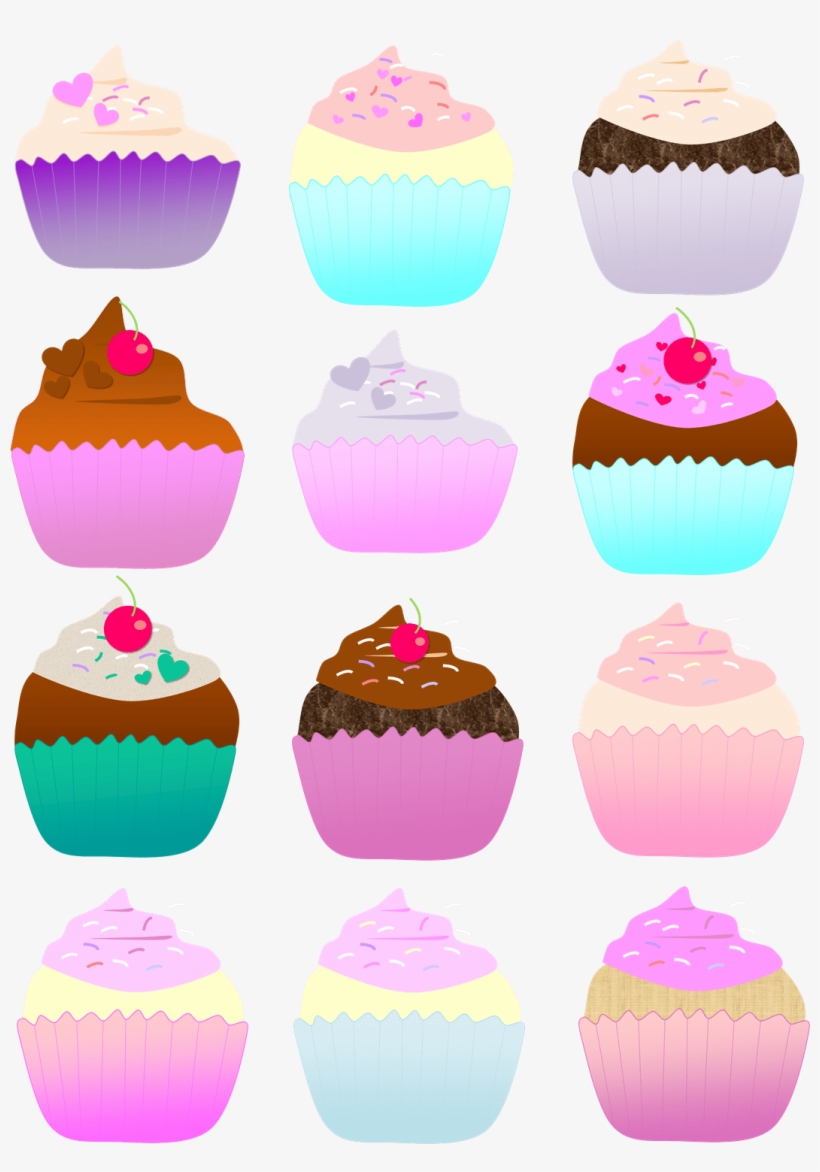 Cupcake Clipart, 4th Of July Vector Cupcake Holiday - 12 Cupcakes Clip Art Png, transparent png download