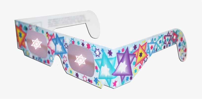Star Of David 3d Glasses - Holiday Specs 3d Glasses Lights, transparent png download