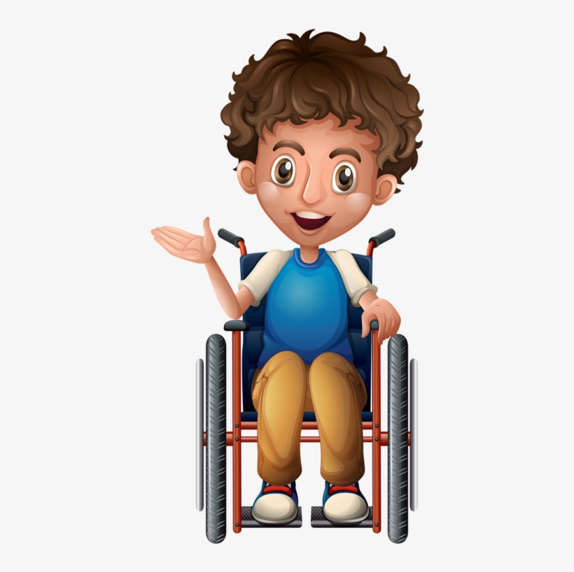 Clipart Kid Police - Wheelchair Vector Children, transparent png download