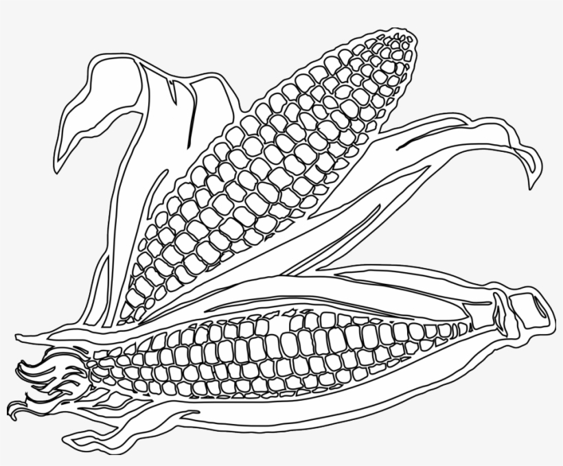 Corn Image At Getdrawings - Corn Clipart Black And White Png, transparent png download